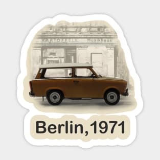 A Trabbi in Berlin Sticker